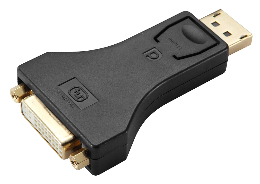 CAB-DP062.jpg POWERTECH αντάπτορας DisplayPort σε DVI CAB-DP062, passive 1080p, μαύρος