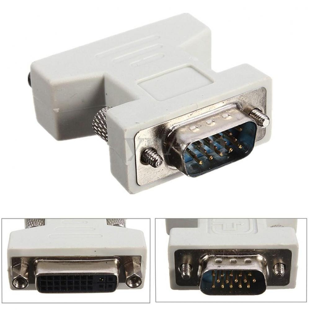 CAB-G018-1.jpg POWERTECH αντάπτορας VGA σε DVI 24+5 CAB-G018, συμβατός με 24+1, λευκός