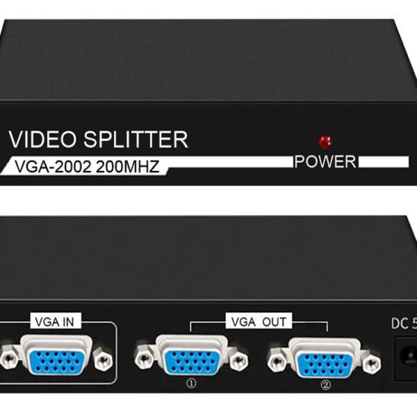 POWERTECH VGA splitter CAB-G031, 2 σε 1, 1920x1440px, μαύρο