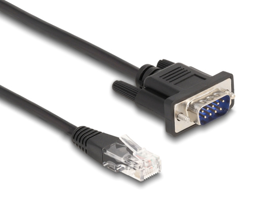 CAB-G040.jpg POWERTECH καλώδιο serial RS-232 σε RJ45 CAB-G040, 30cm, μαύρο