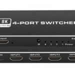 HDMI switch CAB-H149 με τηλεχειριστήριο, 4 σε 1, 8K/60Hz, μαύρο