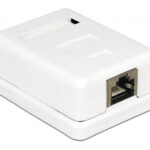 POWERTECH επιτοίχια πρίζα δικτύου CAB-N129, 1 θύρας, Cat.6 UTP, λευκή