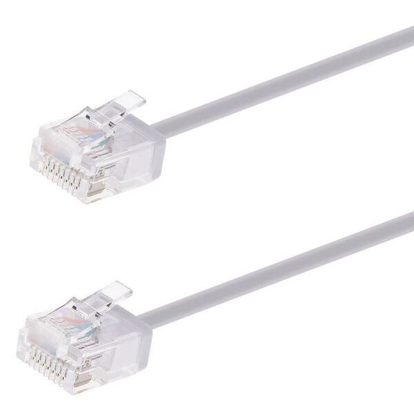 POWERTECH καλώδιο δικτύου CAB-N437, Cat 6A U/UTP, ultra slim, copper, 500MHz, 0.15m, γκρι