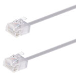 POWERTECH καλώδιο δικτύου CAB-N438, Cat 6A U/UTP, ultra slim, copper, 500MHz, 0.25m, γκρι