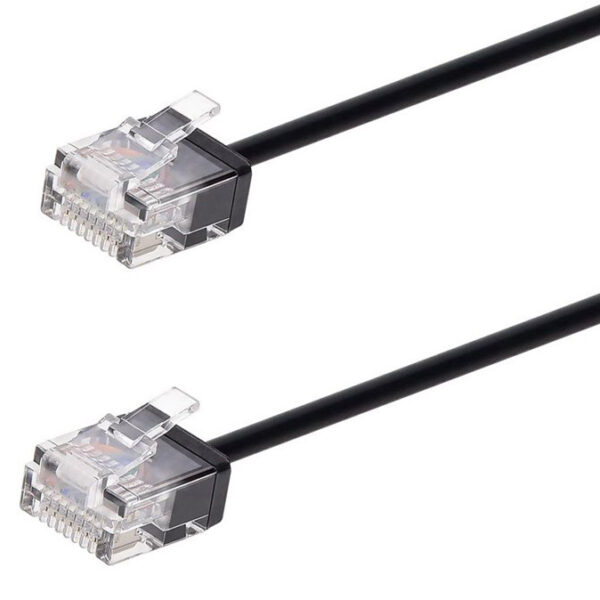POWERTECH καλώδιο δικτύου CAB-N466, Cat 6A U/UTP, ultra slim, copper, 500MHz, 15m, μαύρο