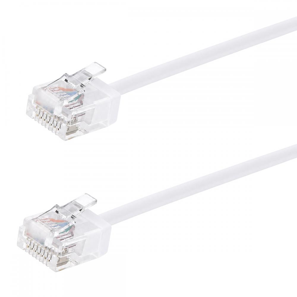 CAB-N476.jpg POWERTECH καλώδιο δικτύου CAB-N476, Cat 6A U/UTP, ultra slim, copper, 500MHz, 10m, λευκό