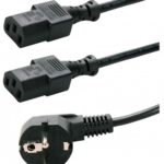 POWERTECH καλώδιο τροφοδοσίας PC για σύνδεση 2 συσκευών P009, 3pin, 1.5m