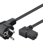 POWERTECH καλώδιο τροφοδοσίας για Η/Υ CAB-P015, 90°, 3 Pin, 1.5m, μαύρο