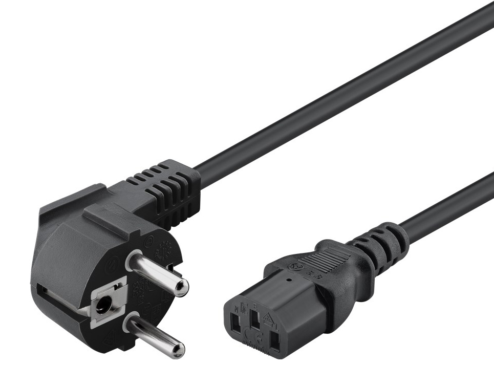 POWERTECH καλώδιο τροφοδοσίας PC CAB-P016, 3x 0.50mm², copper, 1.5m, μαύρο