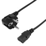 POWERTECH καλώδιο τροφοδοσίας CAB-P045, 3x 0.75mm², copper, 2m, μαύρο