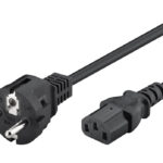 POWERTECH καλώδιο τροφοδοσίας CAB-P048, 3x 0.75mm², copper, 1m, μαύρο