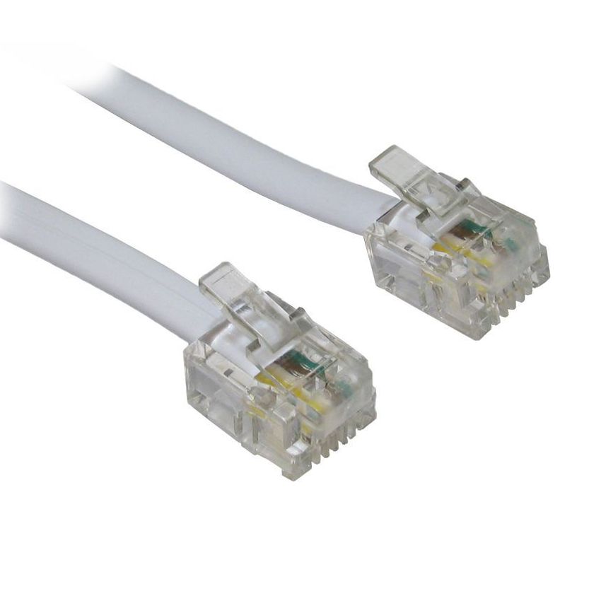 CAB-T028.jpg POWERTECH καλώδιο τηλεφώνου CAB-T028 RJ11 6P4C, CCA, 20m, λευκό