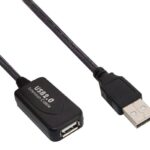 POWERTECH καλώδιο προέκτασης USB CAB-U054, ενισχυτής, 480Mbps 15m, μαύρο