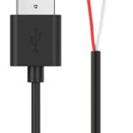 POWERTECH καλώδιο USB CAB-U157 με ελεύθερα άκρα, 1m, μαύρο