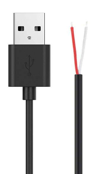 CAB-U157.jpg POWERTECH καλώδιο USB CAB-U157 με ελεύθερα άκρα, 1m, μαύρο