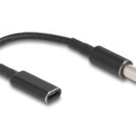POWERTECH αντάπτορας τροφοδοσίας laptop CAB-UC071, USB-C σε Dell 7.4x5.0mm, μαύρος
