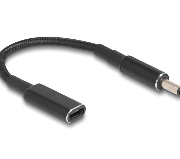 POWERTECH αντάπτορας τροφοδοσίας laptop CAB-UC072, USB-C σε Dell 4.5x3.0mm, μαύρος