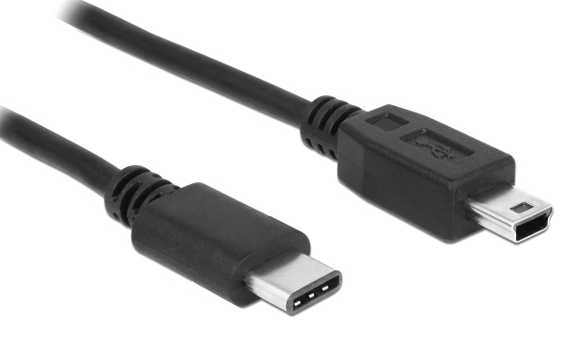 CAB-UC079.jpg POWERTECH καλώδιο USB-C σε USB Mini CAB-UC079, 1.5m, μαύρο