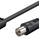 POWERTECH καλώδιο κεραίας RF αρσενικό - RF θηλυκό CAB-V005, μαύρο, 3m