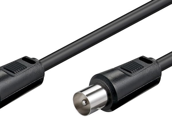 POWERTECH καλώδιο κεραίας RF αρσενικό - RF αρσενικό CAB-V007, μαύρο, 1.5m