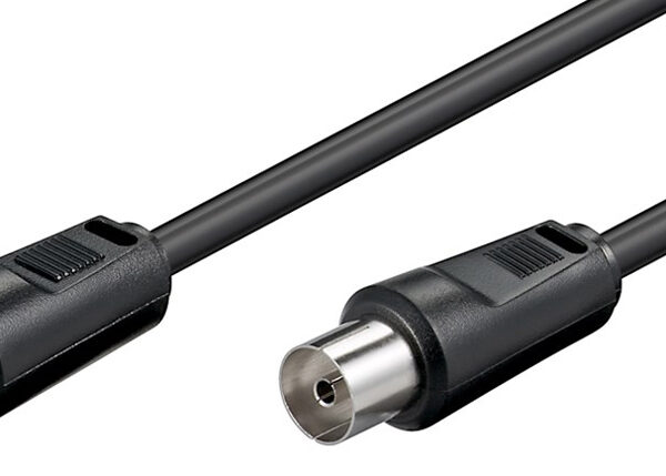 POWERTECH καλώδιο κεραίας RF αρσενικό - RF θηλυκό CAB-V019, μαύρο, 10m