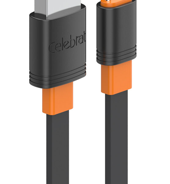 CELEBRAT καλώδιο USB-C σε USB CB-33C, flat, 3A, 1m, μαύρο