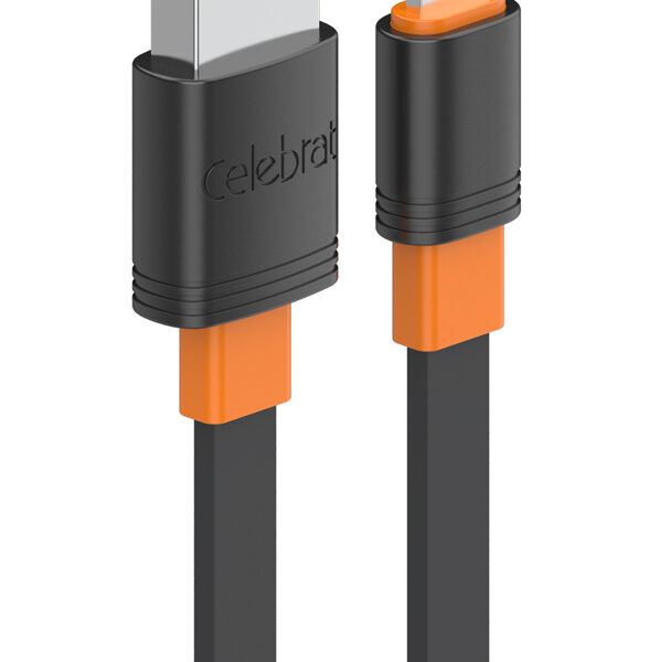 CELEBRAT καλώδιο Lightning σε USB CB-33L, flat, 2.4A, 1m, μαύρο