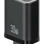 USAMS φορτιστής τοίχου CC296 με καλώδιο, USB & USB-C, 30W, μαύρος