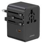 USAMS φορτιστής/αντάπτορας πρίζας CC310, 2x USB & 3x USB-C, universal, 70W, μαύρος