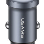 USAMS φορτιστής αυτοκινήτου CC322, USB & USB-C, 30W, γκρι