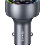 USAMS FM transmitter & φορτιστής CC328, USB/USB-C, 30W, Bluetooth, μαύρο
