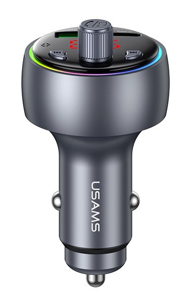 CC328CC01.jpg USAMS FM transmitter & φορτιστής CC328, USB/USB-C, 30W, Bluetooth, μαύρο