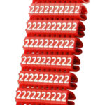 POWERTECH Clip αρίθμησης καλωδίου Νο 2, Red, 10τεμ.
