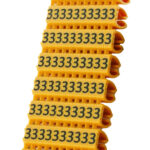POWERTECH Clip αρίθμησης καλωδίου Νο 3, Orange, 10τεμ.