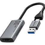 CABLETIME video capture CT-ACHC3-AG, HDMI/USB & USB-C, 4K/30Hz, γκρι