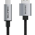 CABLETIME καλώδιο USB σε USB Type B CT-AMBM1, 480Mbps, 3m, μαύρο