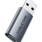 CABLETIME αντάπτορας USB-C σε USB CT-AMCF10-AG, 10Gbps, 3A, γκρι