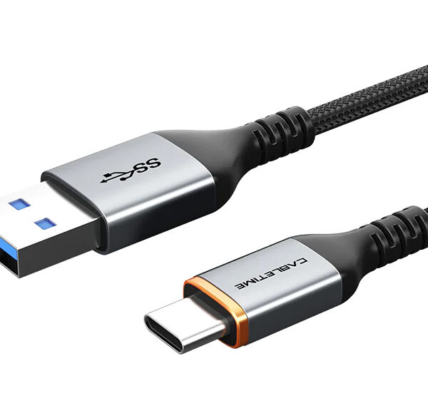 CABLETIME καλώδιο USB-C σε USB CT-AMCMG1, 3A, 5Gbps, 1m, μαύρο