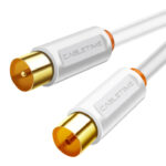 CABLETIME καλώδιο κεραίας CT-AV101-02, 75 Ohm, 1m, λευκό