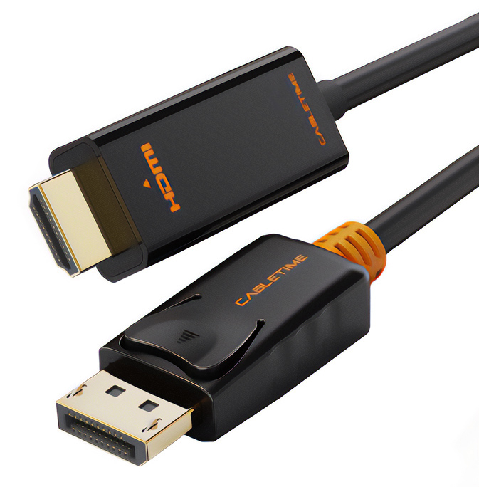 CT-AV585-02G-B3.jpg CABLETIME καλώδιο DisplayPort σε HDMI CT-AV585-02G, 1080p/60Hz, 3m, μαύρο
