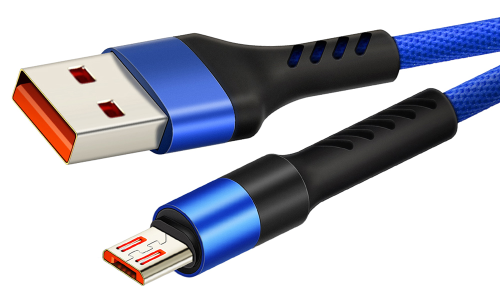 CT-C165-P05-BL1.jpg CABLETIME καλώδιο micro USB σε USB CT-C165-P05, 2.4A, 480Mbps, 1m, μπλε