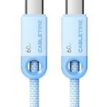 CABLETIME καλώδιο USB-C CT-CM60-PBL, 60W PD, 480Mbps, 1m, μπλε