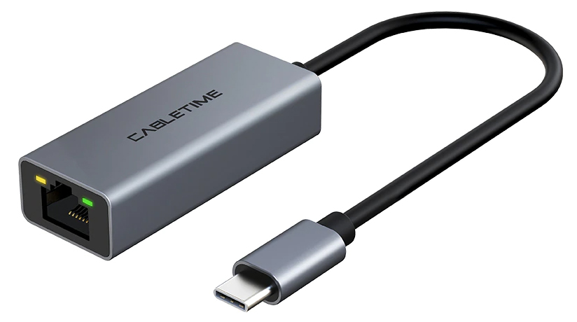 CT-CML100-AG.jpg CABLETIME αντάπτορας δικτύου CT-CML100-AG, USB-C, 100Mbps Ethernet, γκρι