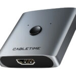 CABLETIME HDMI switch CT-HS4K-2G, 2 σε 1, 4K/60Hz, bidirectional, γκρι