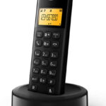 PHILIPS ασύρματο τηλέφωνο D1601B/34, με ελληνικό μενού, μαύρο
