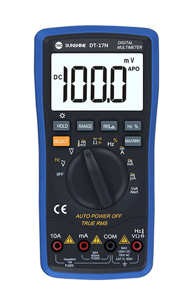 DT-17N.jpg SUNSHINE ψηφιακό πολύμετρο DT-17N, AC 700V/DC 1000V, AC/DC 10A