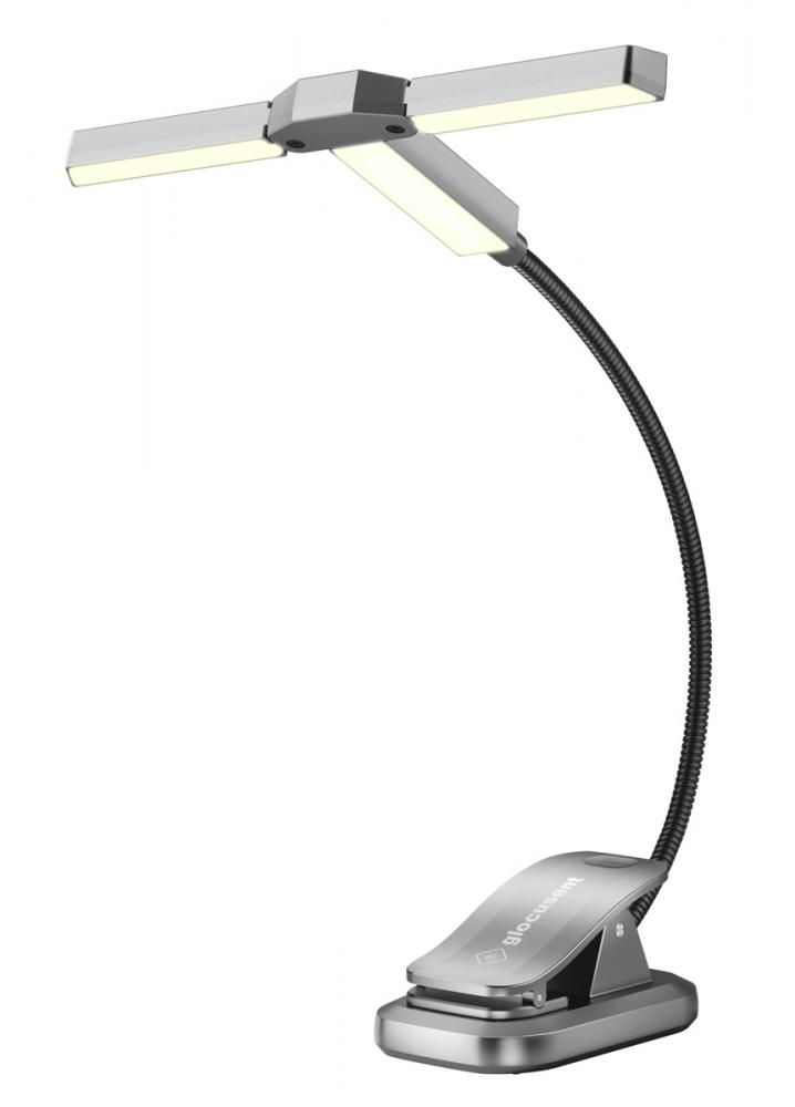 GLCSNTA2301.jpg GLOCUSENT LED φακός διαβάσματος GLCSNTA2301, επαναφορτιζόμενος, έως 50lm, γκρι
