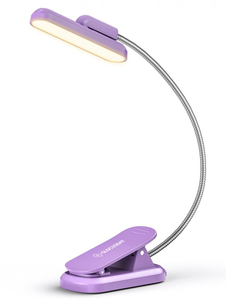 GLCSNTA2402.jpg GLOCUSENT LED φακός διαβάσματος GLCSNTA2402, επαναφορτιζόμενος, έως 60lm, μωβ