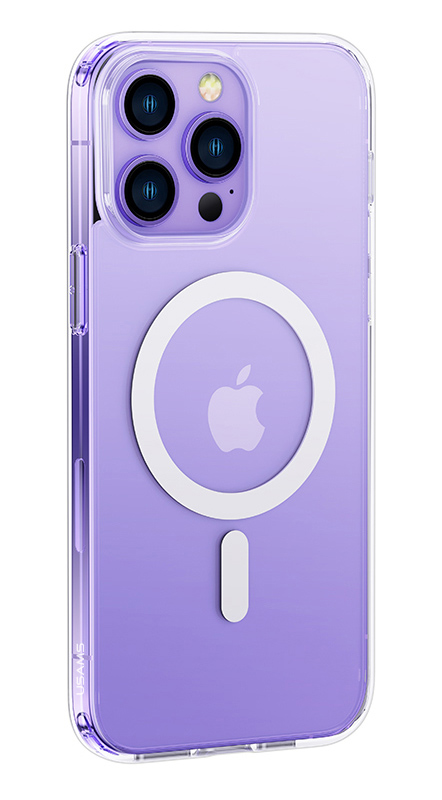 IP14MBC01.jpg USAMS θήκη Ice Magnet για iPhone 14 Plus, με μαγνήτες, διάφανη