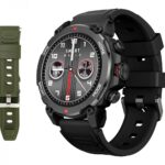 INTIME smartwatch G6 με 2x λουράκια, heart rate, 1.43" AMOLED, GPS, 5ATM/IP69, titanium black